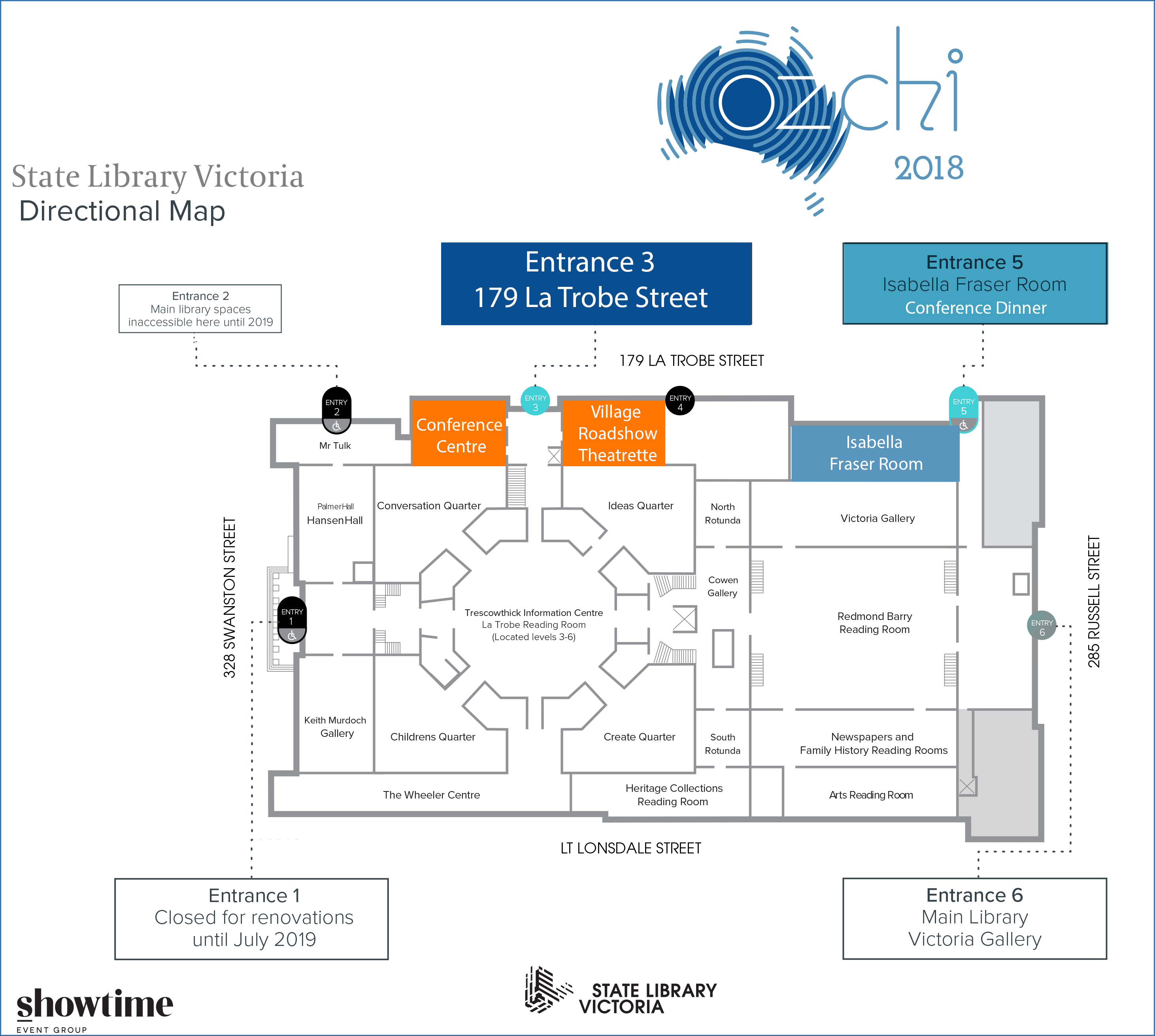 OzCHI Directional Map